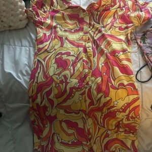 Colorful Retro Button-Up romper